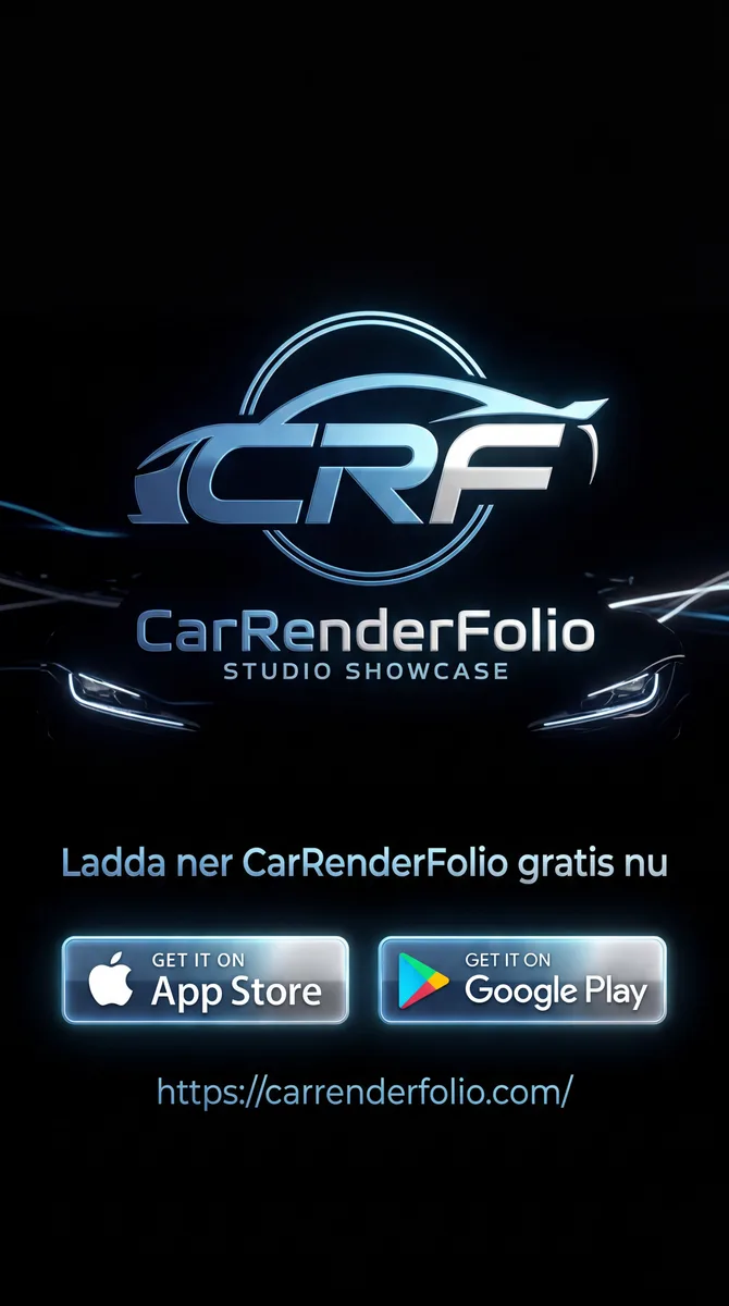 Carrenderfolio app — AI showroom render
