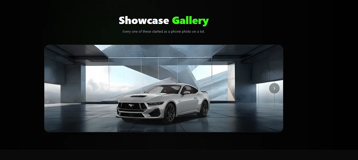 Carrenderfolio website — showcase